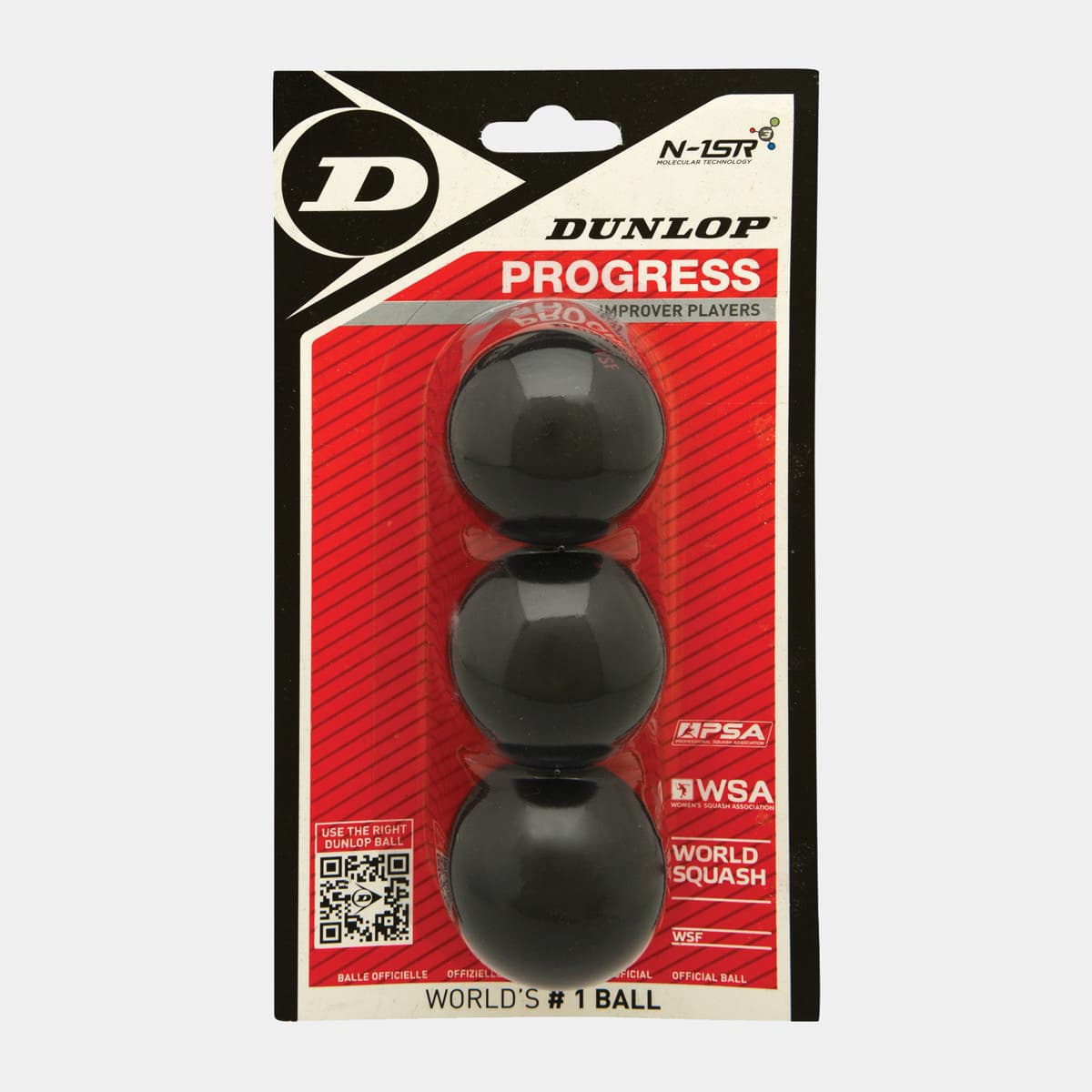 Dunlop Progress Squash Ball 3Ball blister - red dot