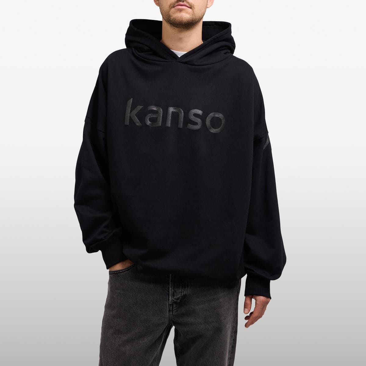 Kanso Unisex Hoodie Oversized – Organic H1 - Black