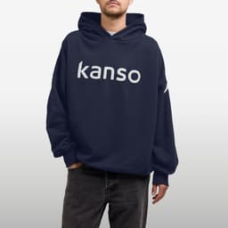 Kanso Unisex Hoodie Oversized – Organic H1 - Navy — фото 3
