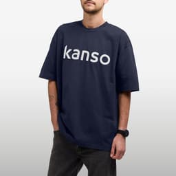 Kanso Unisex Tee - Oversized Fit - Navy — фото 3