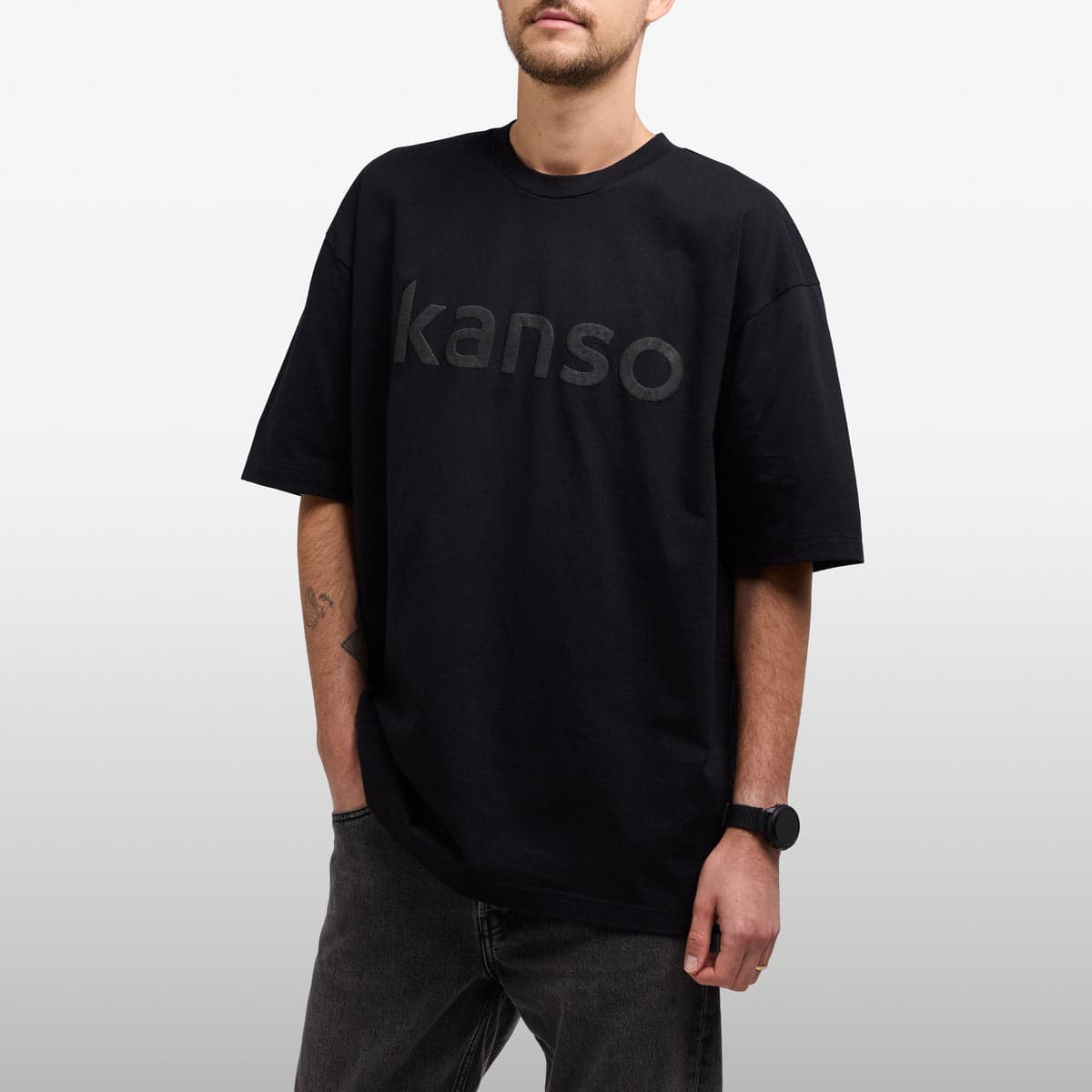 Kanso Unisex Tee Oversized – Organic T1 - Black